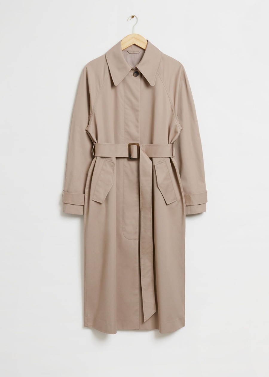 Klader & Other Stories | Enkelknappt Trenchcoat Beige