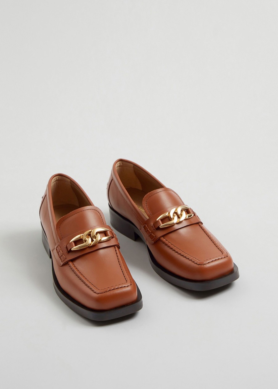 Skor & Other Stories | Laderloafers Med Fyrkantig Ta Cognac