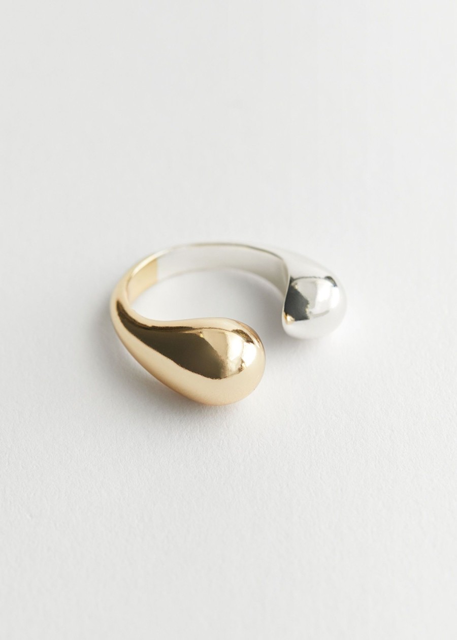 Smycken & Other Stories | Tvafargad Ring Guld, Silver