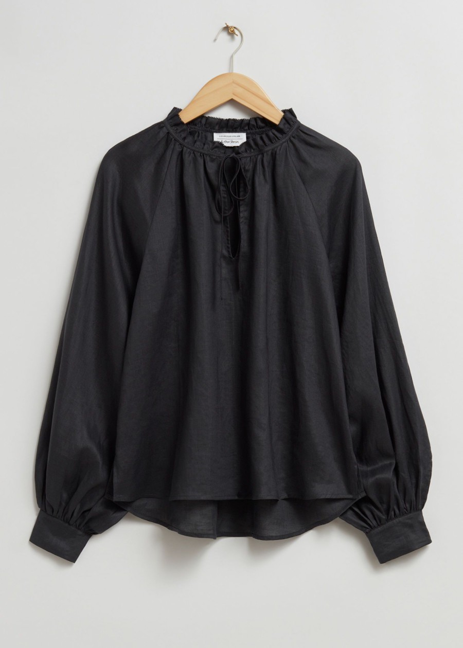 Klader & Other Stories | Oversized Blus Med Voluminosa Armar Svart