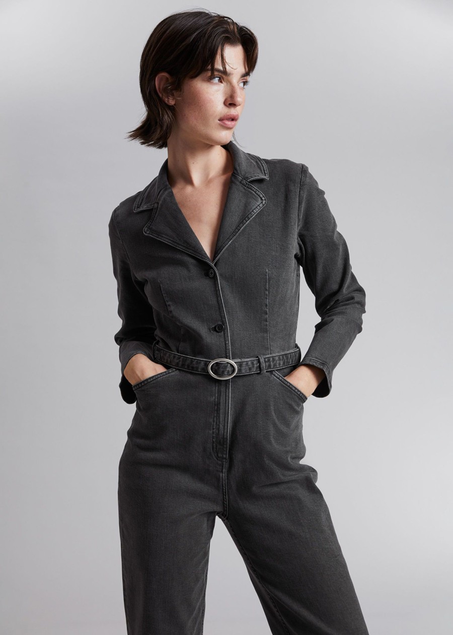 Klader & Other Stories | Jumpsuit Med Skarp Gra Denim