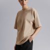 Klader & Other Stories | Oversized T-Shirt I Bomullstrika Ljusbeige