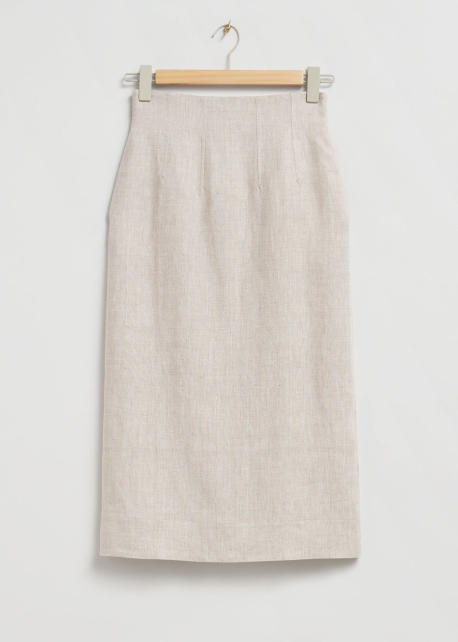 Klader & Other Stories | Corset Style Midi Skirt Ljusbeige