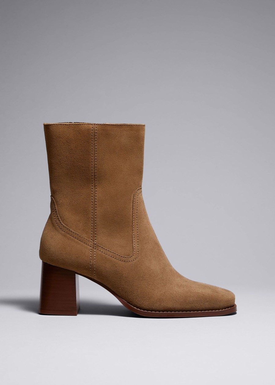 Skor & Other Stories | Klassiska Ankelboots I Lader Beige