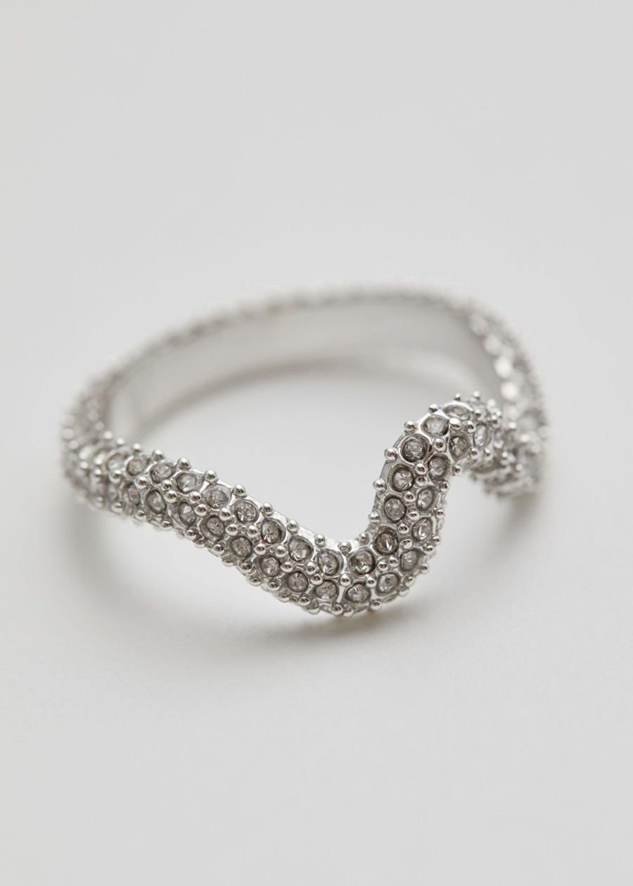 Smycken & Other Stories | Ring Med Dekorativ Strass Silver