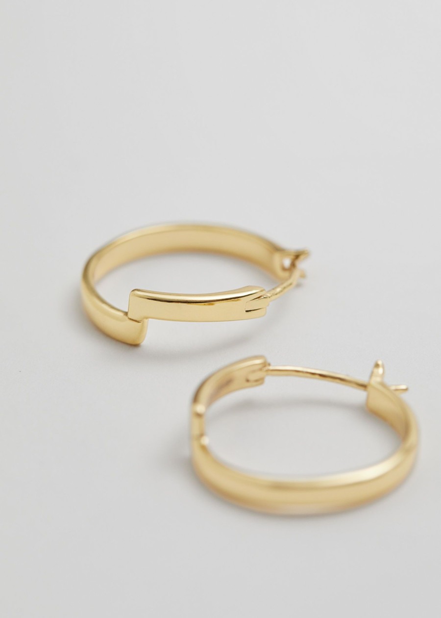 Smycken & Other Stories | Platerade Hoops I Sterlingsilver Guld