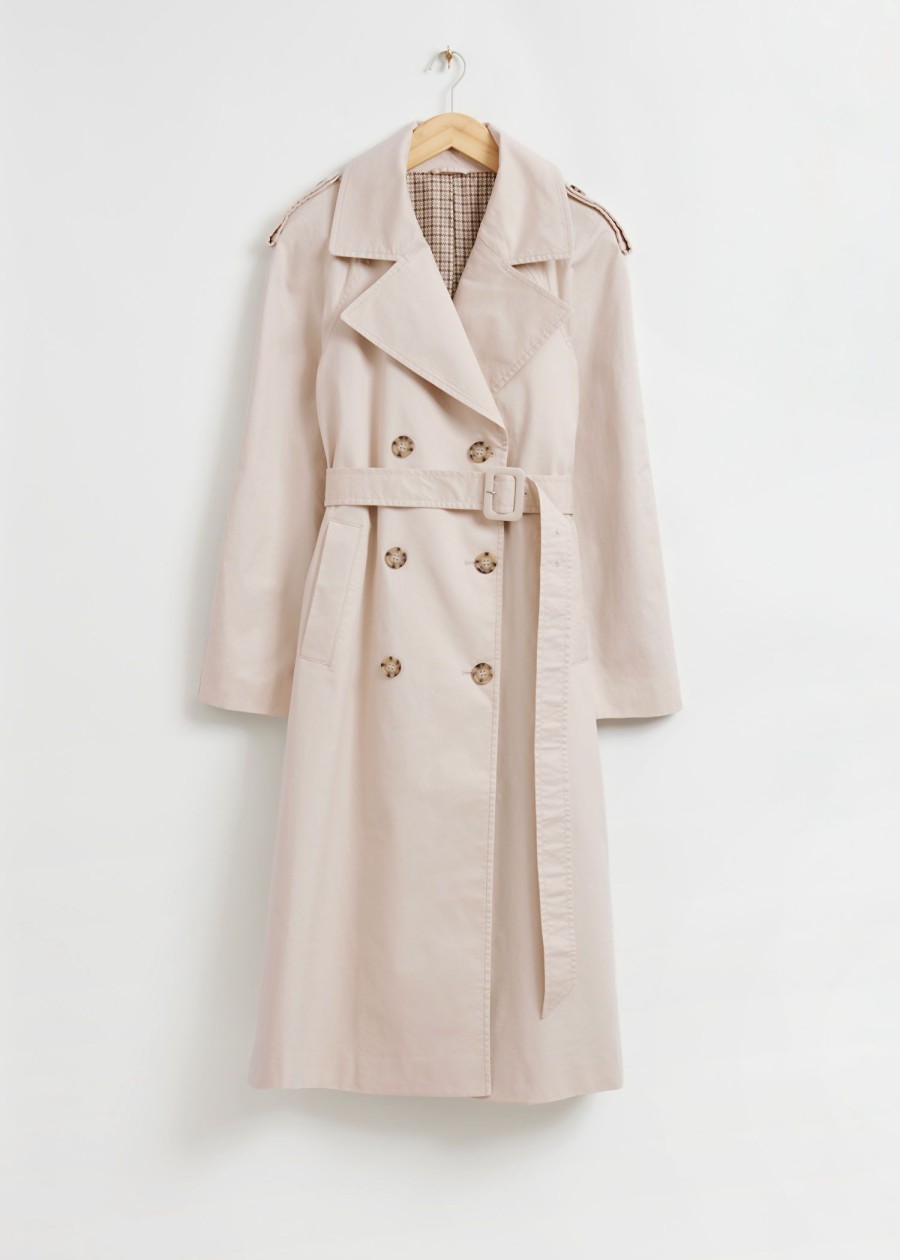 Klader & Other Stories | Klassisk Trenchcoat Med Ledig Passform Beige