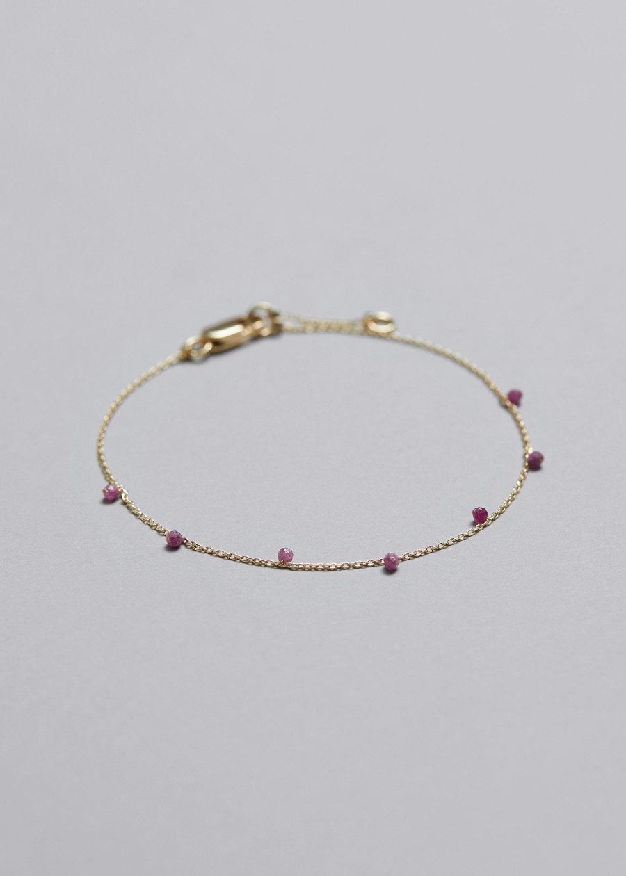 Smycken & Other Stories | Gemstone Pendant Chain Bracelet Lila