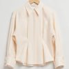 Klader & Other Stories | Pleated Detail Linen Shirt Cremevit