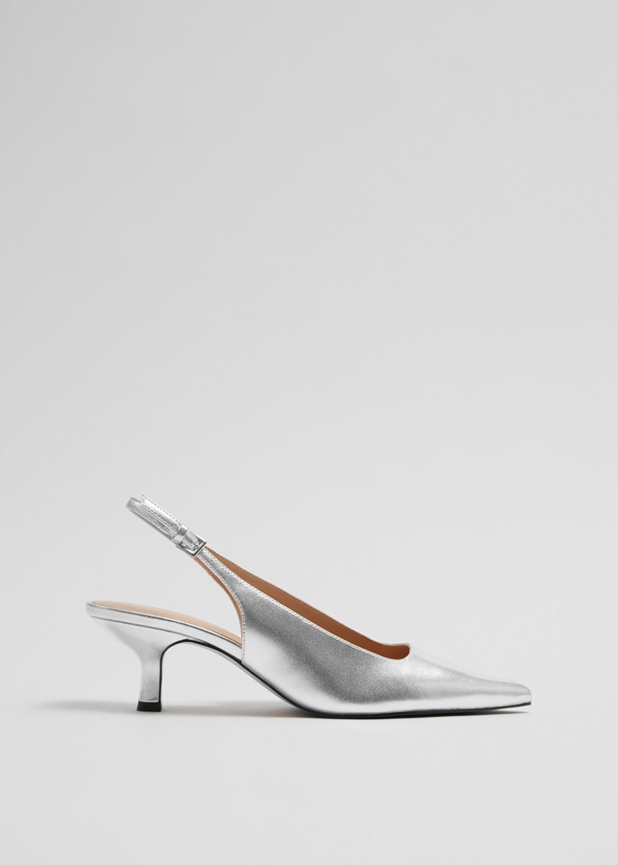 Skor & Other Stories | Slingbacks Med Spetsig Ta Silver