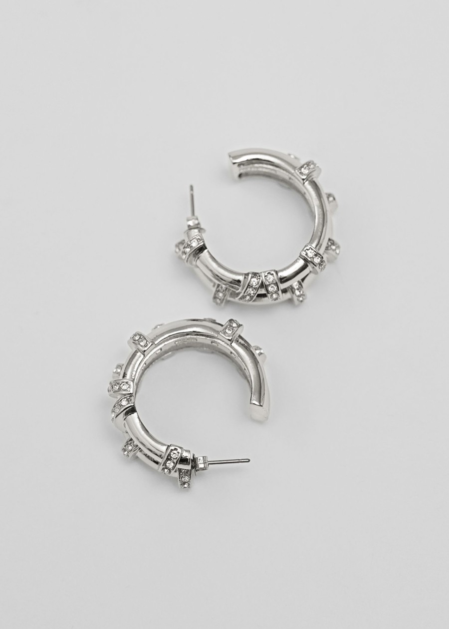 Smycken & Other Stories | Hoops Med Stenar Silver