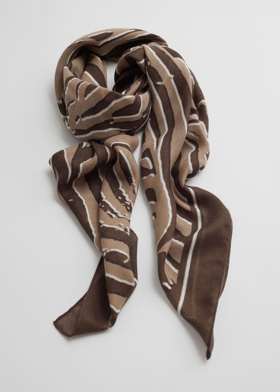 Accessoarer & Other Stories | Fyrkantig Latt Scarf Brun