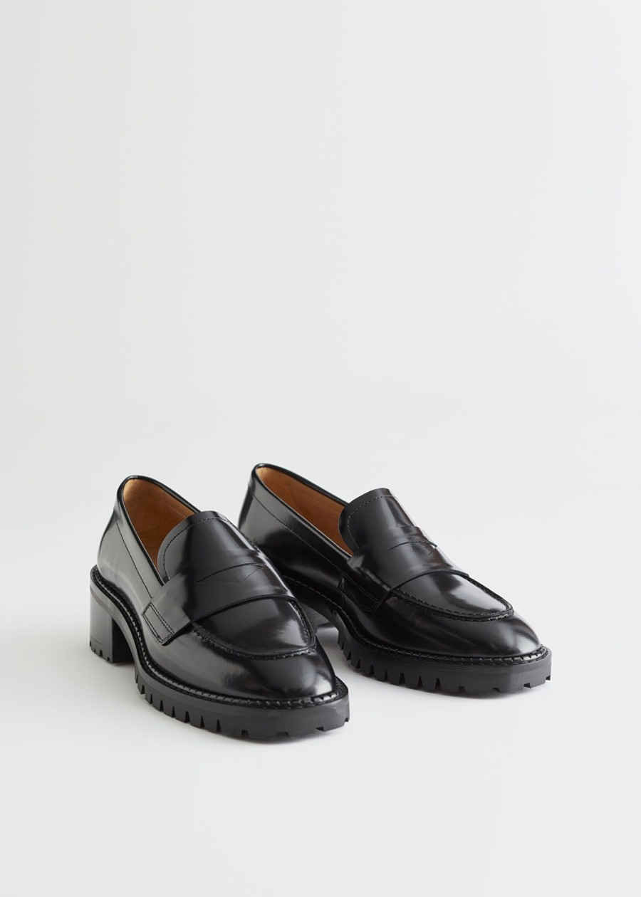 Skor & Other Stories | Loafers I Lader Med Blockklack Svart