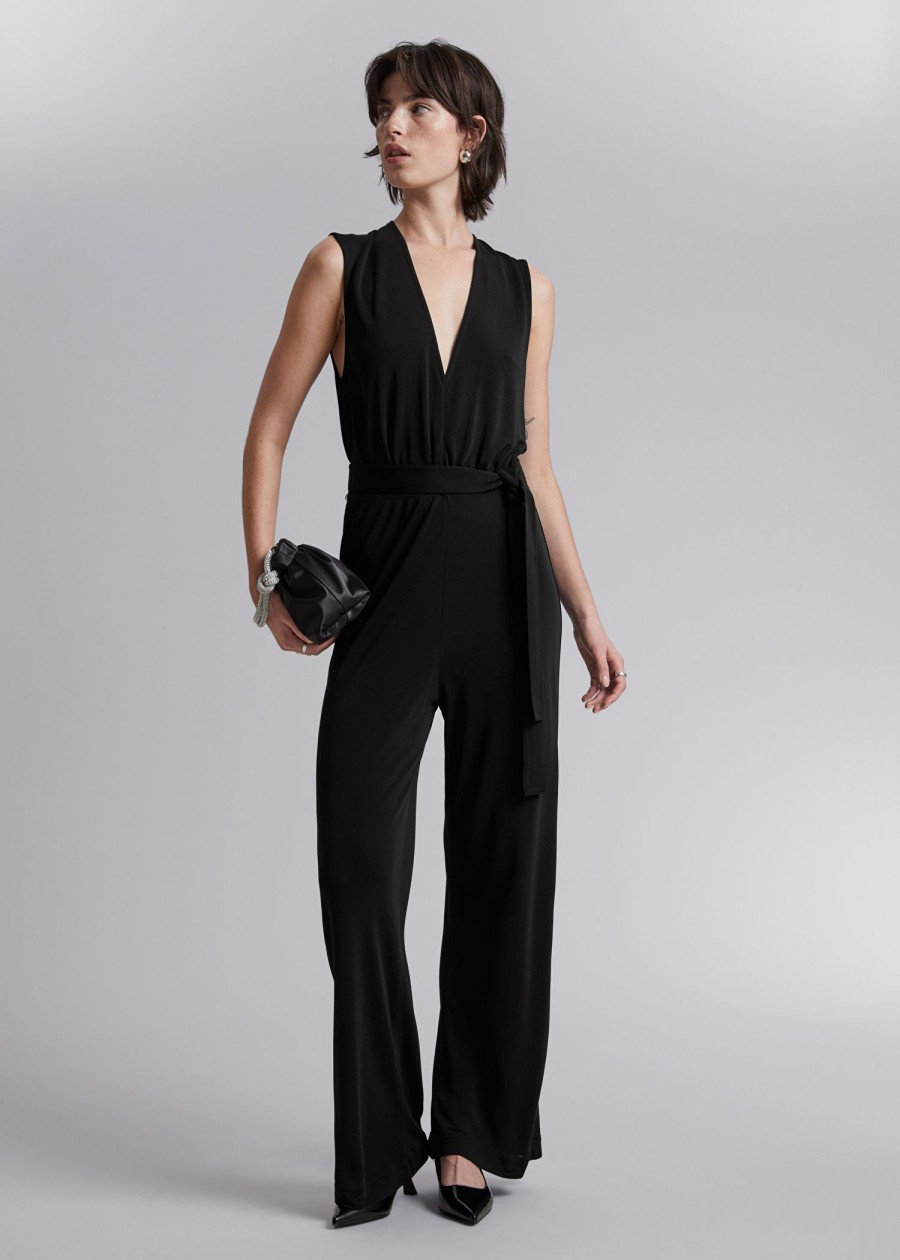 Klader & Other Stories | Armlos Jumpsuit Med Oppen Rygg Svart