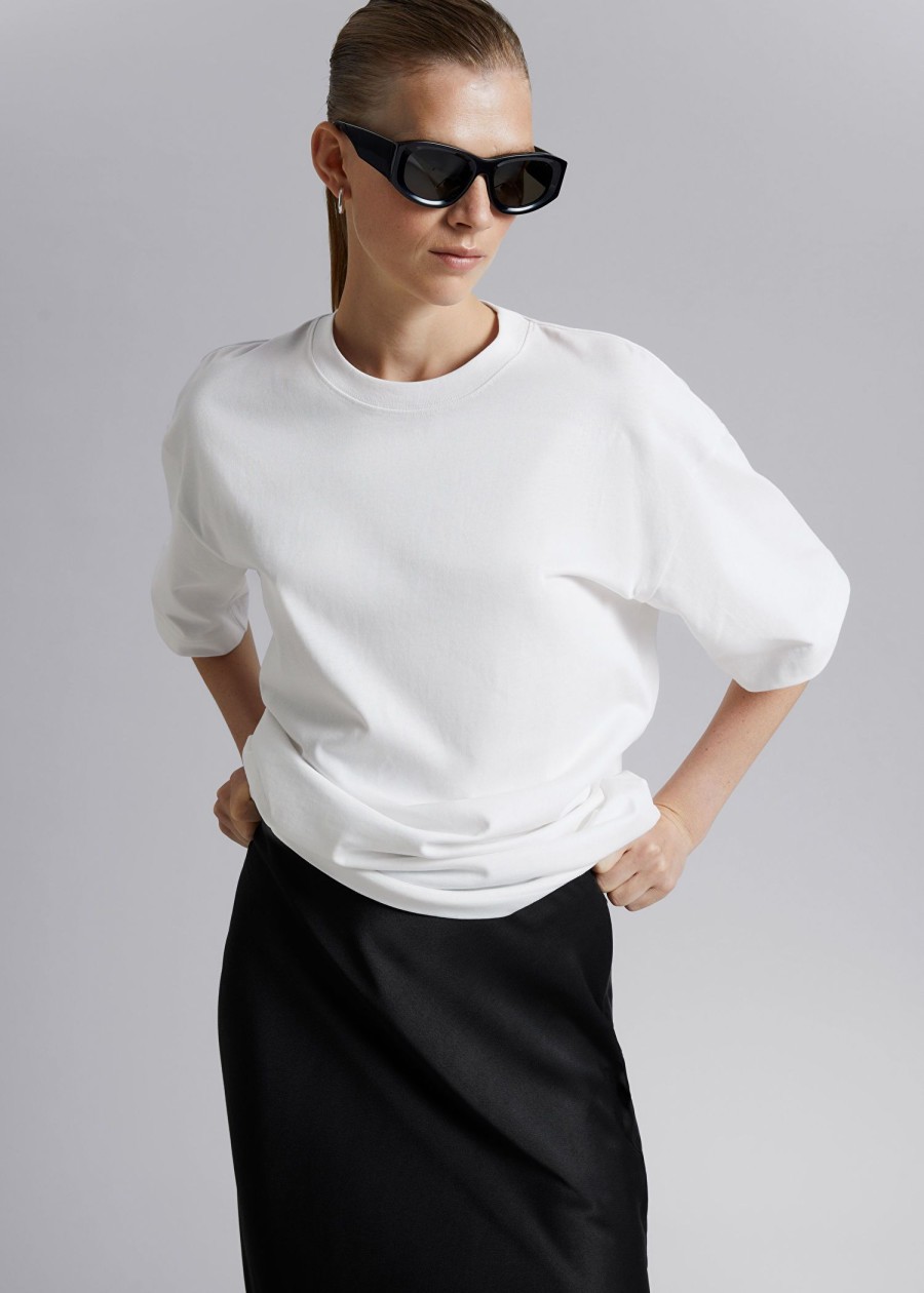 Klader & Other Stories | Oversized T-Shirt I Bomullstrika Vit