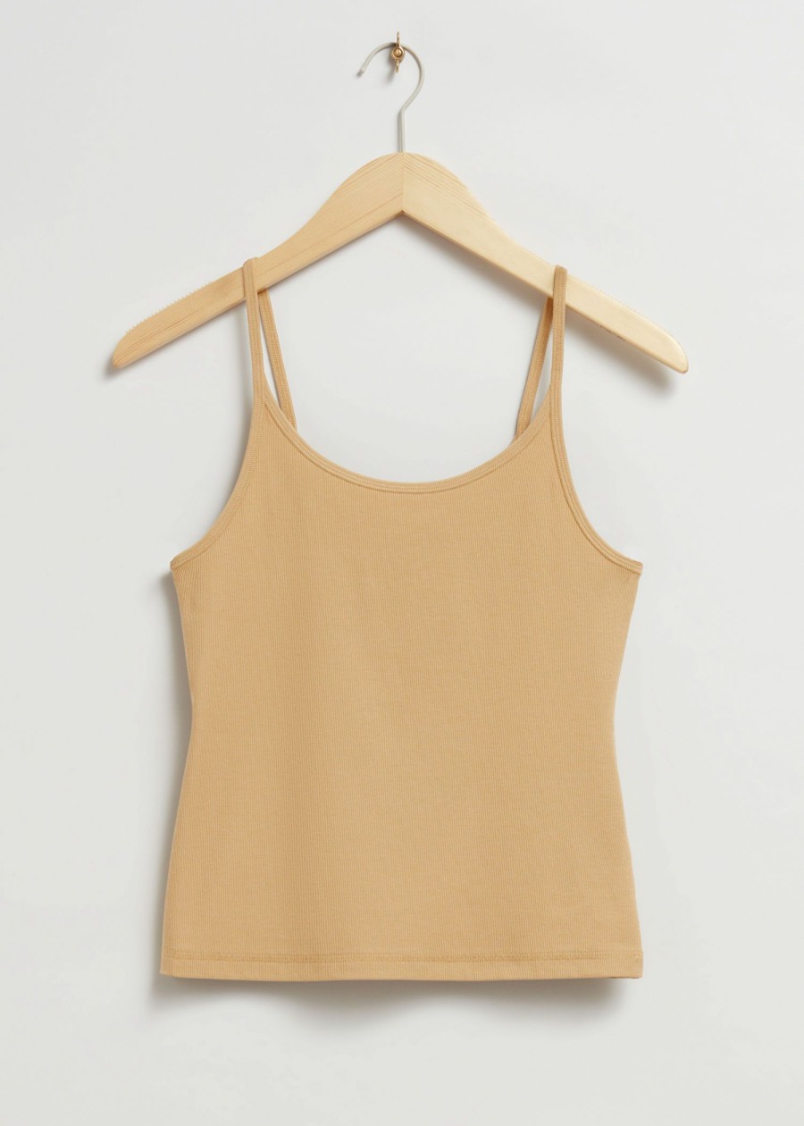 Klader & Other Stories | Ribbed Vest Top Ljusbeige