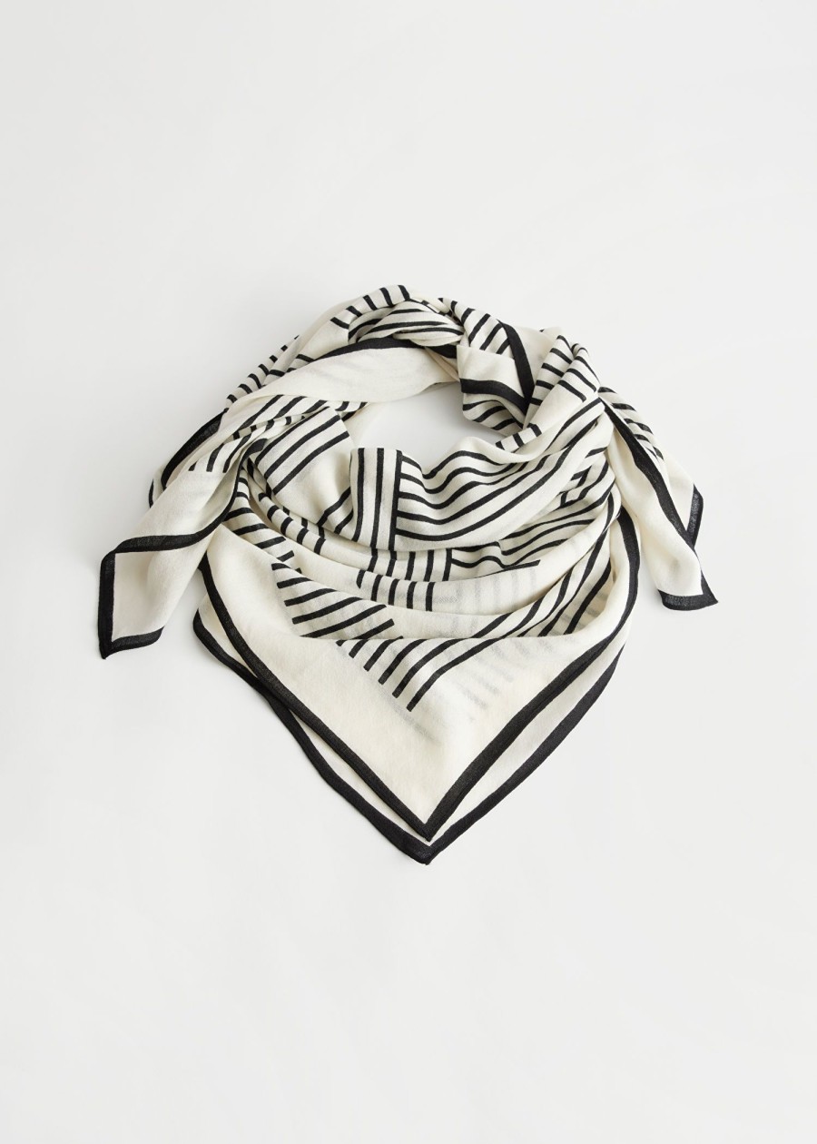 Accessoarer & Other Stories | Tunn Scarf I Ull White Print