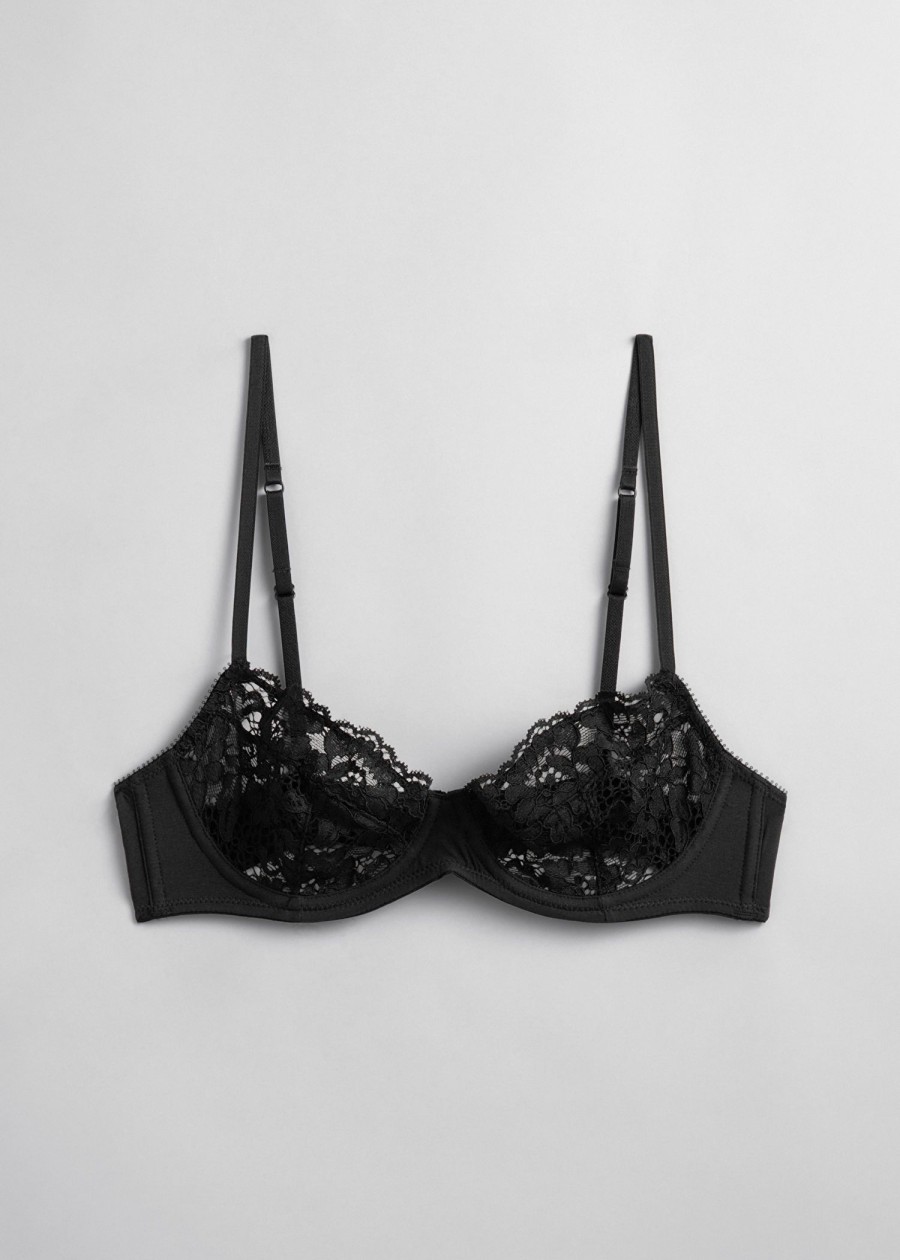 Underklader & Other Stories | Floral Lace Underwire Bra Svart