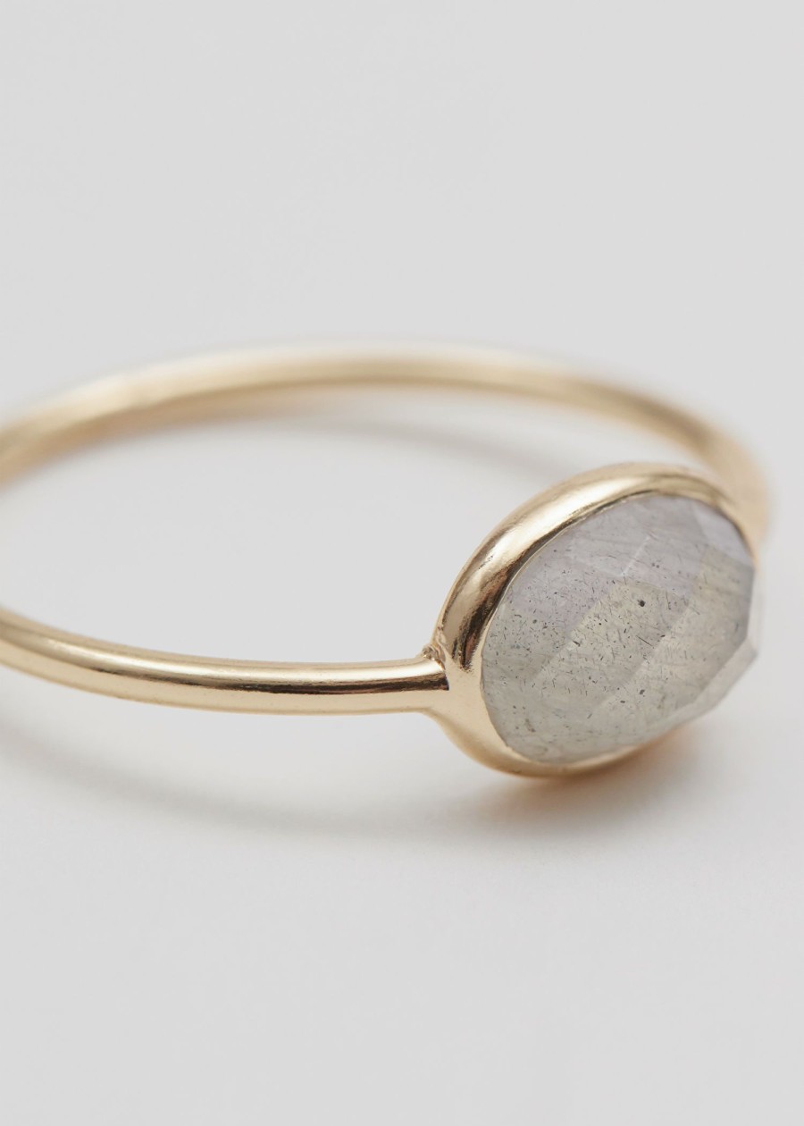 Smycken & Other Stories | Ring I Sterlingsilver Med Sten Gron Sten